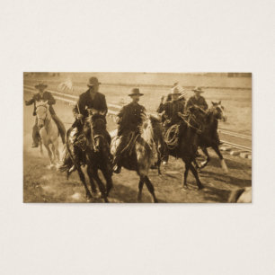 Cowboys suivant le train 1903 de Teddy Roosevelt