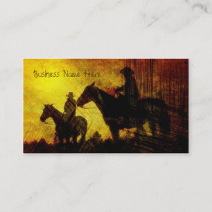 Cowboys sur des cartes de visite de grunge de