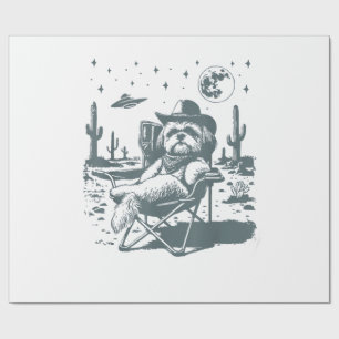 Cowboys UFO Western Wrapping Paper