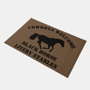 Cowboys welcome pony club, ranch or livery stables doormat
