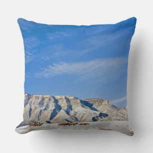 Cowboys with Heard of Horses Throw Pillow