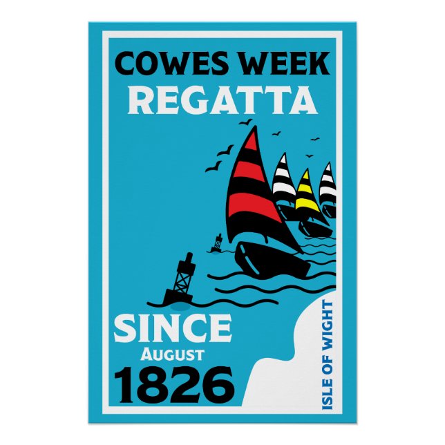 Cowes Isle Of White Yacht Regatta Poster (Front)