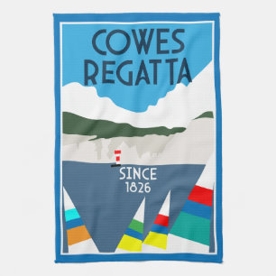 Cowes Isle of Wight Yacht Regatta Kitchen Towel