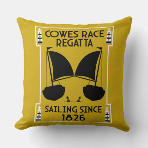 Cowes Isle of Wight Yacht Regatta Throw Pillow