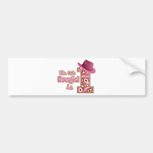 Cowgirl 1st Birthday Bumper Sticker
