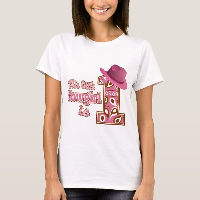 Cowgirl 1st Birthday T-Shirt (Front)