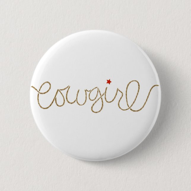 cowgirl 2 inch round button (Front)