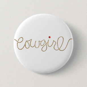 cowgirl 2 inch round button