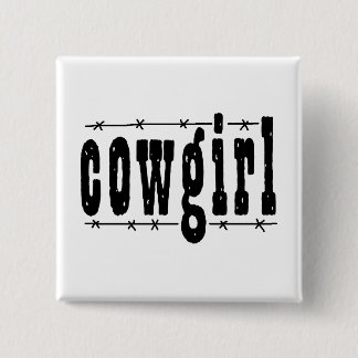 Cowgirl 2 Inch Square Button