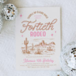 Cowgirl 40th Rodeo Birthday Invitation<br><div class="desc">Cowgirl 40th Birthday Invitation
Ready to be personalized by you!</div>