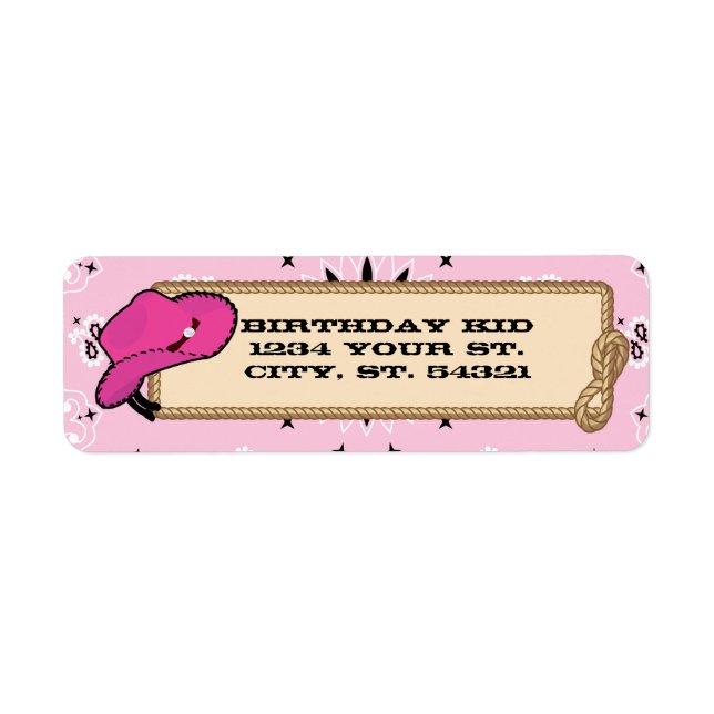 Cowgirl Address Labels (Front)