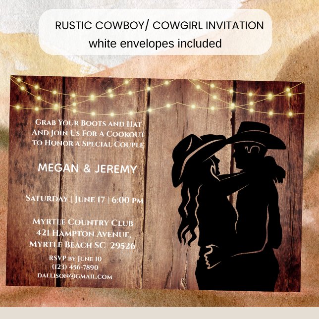 Cowgirl and Cowboy Cookout/BBQ Invitation (Creator Uploaded)