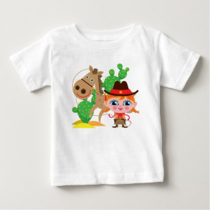 Cowgirl and Horse Baby T-Shirt