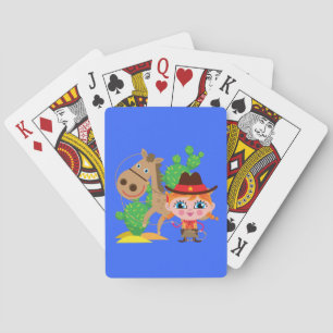 Cowgirl and Horse Playing Cards