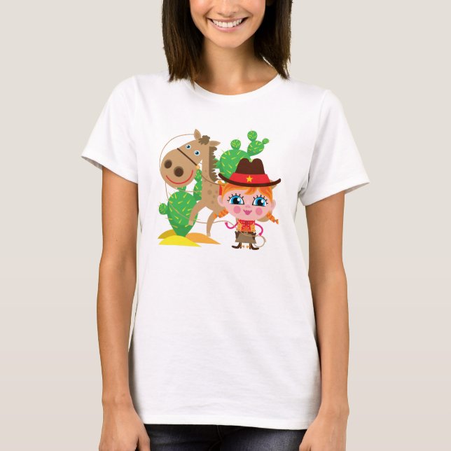 Cowgirl and Horse T-Shirt (Front)