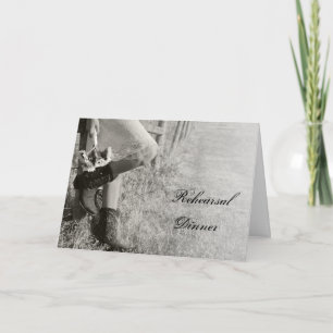 Cowgirl and Sunflowers Rehearsal Dinner Invite