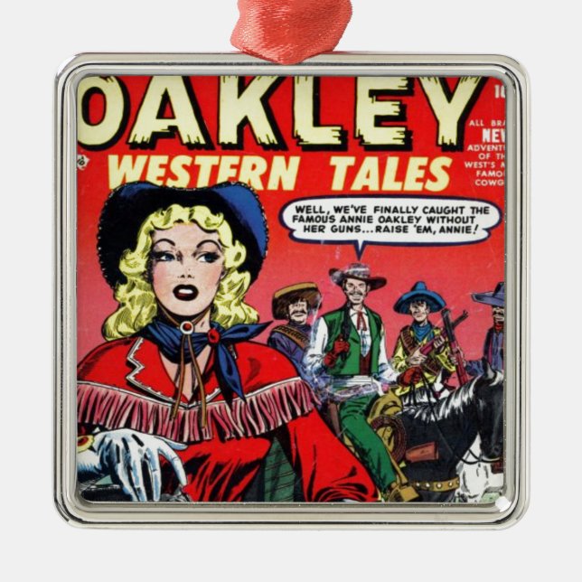 Cowgirl Annie Oakley Metal Ornament (Front)