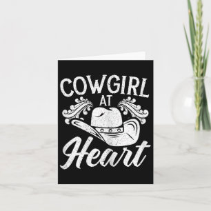 Cowgirl At Heart Western Rodeo Howdy Horseback Rid Card