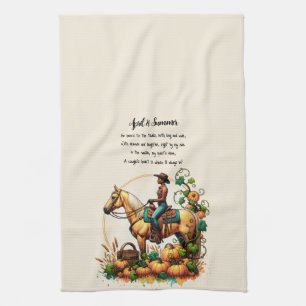 Cowgirl Autumn Kitchen Towel