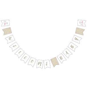 Cowgirl Baby Shower Bunting Flags