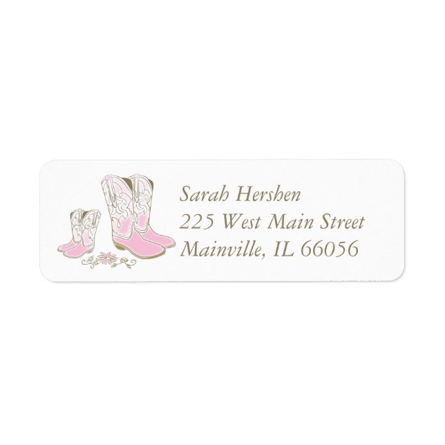 Cowgirl Baby Shower Country Western Pink Girl (Front)