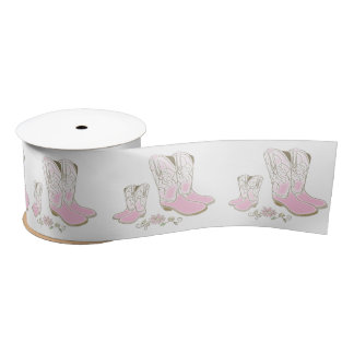 Cowgirl Baby Shower Country Western Pink Girl Satin Ribbon