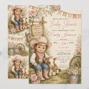 Cowgirl Baby Shower Invitation