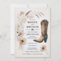 Cowgirl Baby Shower Invitation Boots & Brunch