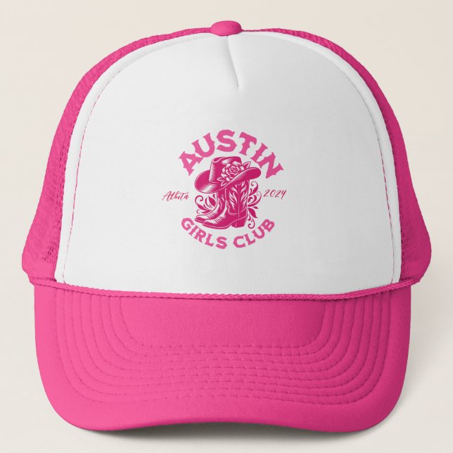 cowgirl bachelorette austin trucker hat (Front)