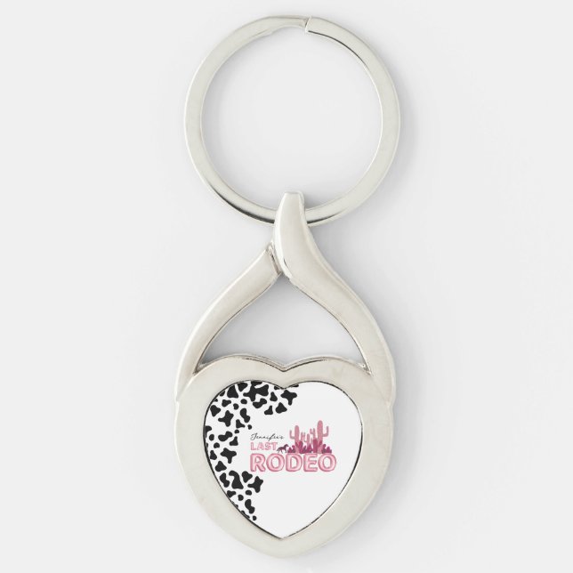 Cowgirl bachelorette party Last Rodeo  Keychain (Front)
