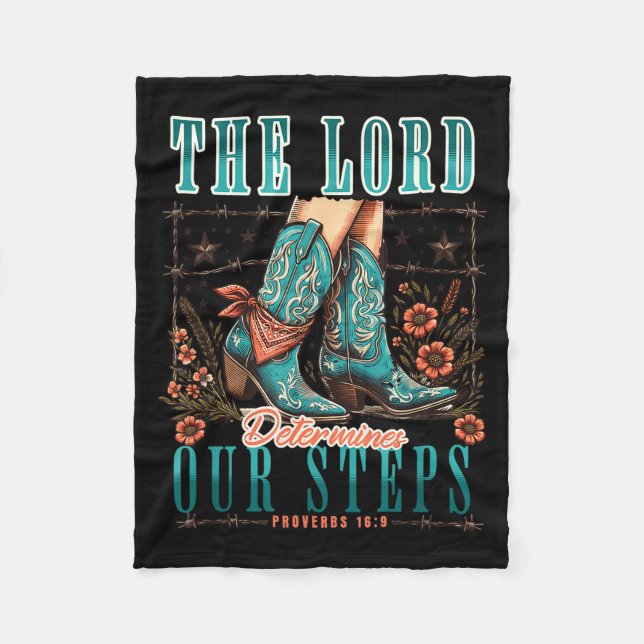 Cowgirl Bible Scripture Verse Western Jesus For Wo Fleece Blanket (Front)