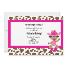 Cowgirl Birthday inviation