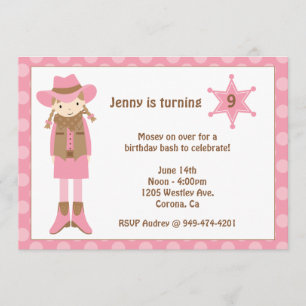 Cowgirl Birthday Invitation