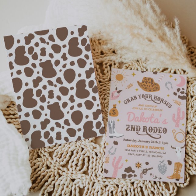 Cowgirl Birthday Invitation | 2nd Rodeo Invitation (Creator Uploaded)