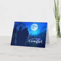 Cowgirl Birthday Moonlit Mountains Twilight Ride