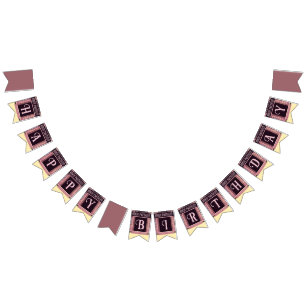 Cowgirl Birthday Party Bunting Flags