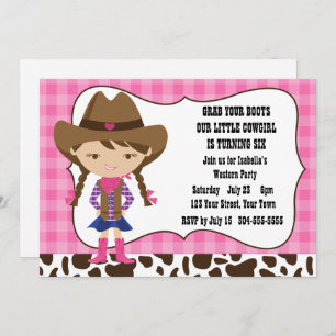 Cowgirl Birthday Party Invitation