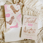 Cowgirl Birthday Party Thank You Card<br><div class="desc">Cowgirl Birthday Thank You Cards
Ready to be personalized by you!</div>