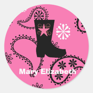 Cowgirl  Birthday  Stickers