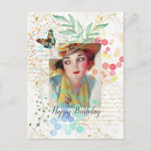Cowgirl Blossom Birthday Postcard