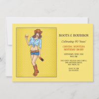 Cowgirl Boots and Bourbon Invitation