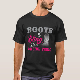 Cowgirl Boots Bling Country  Music Life T-Shirt