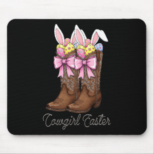 Cowgirl Boots Coquette Easter Cowboy Western Easte Mouse Pad