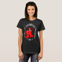 Cowgirl Boots Cute Line Dancing Theme Graphic