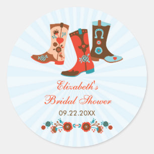 Cowgirl Boots Favour Sticker
