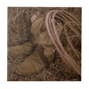 Cowgirl Boots & Lariat Tile