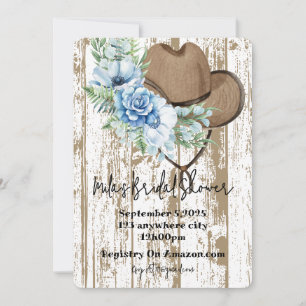 cowgirl bridal shower invitation