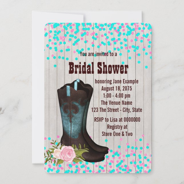 Cowgirl Bridal Shower Invitation (Front)