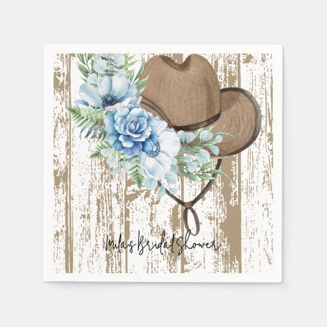 cowgirl bridal shower  napkin (Front)