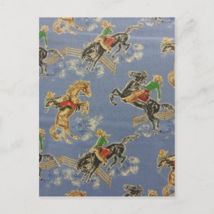 Cowgirl Bronc Rider Postcard